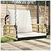 Sedia a Dondolo con Cuscini 63x58x39 cm Polyrattan e Acciaio - Foto miniatura 4