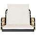 Sedia a Dondolo con Cuscini 63x58x39 cm Polyrattan e Acciaio - Foto miniatura 6
