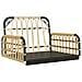 Sedia a Dondolo con Cuscini 63x58x39 cm Polyrattan e Acciaio - Foto miniatura 7