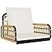 Sedia a Dondolo con Cuscini 63x58x39 cm Polyrattan e Acciaio - Foto miniatura 1