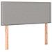 Letto a Molle Materasso e LED Grigio Chiaro 80x200 cm Tessuto - Foto miniatura 2