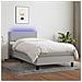 Letto a Molle Materasso e LED Grigio Chiaro 80x200 cm Tessuto - Foto miniatura 5