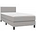 Letto a Molle Materasso e LED Grigio Chiaro 80x200 cm Tessuto - Foto miniatura 8