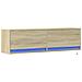 Mobile TV a Parete con Luci LED Rovere Sonoma 140x31x38 cm - Foto miniatura 3