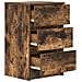 Comodini con 3 Cassetti 2 pz Rovere Fumo 39x35x65 cm - Foto miniatura 3