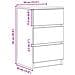 Comodini con 3 Cassetti 2 pz Rovere Fumo 39x35x65 cm - Foto miniatura 6