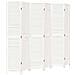 Divisorio Ambienti 6pannelli Bianco Legno Massello Di Paulownia - Foto miniatura 2