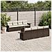 Set Divani Da Giardino 9pz Con Cuscini Marrone In Polyrattan - Foto miniatura 1