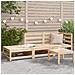 Divano da Giardino con Poggiapiedi 2 Posti Legno Massello Pino - Foto miniatura 2