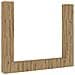 Mobili Tv A Parete 6 Pz Rovere Artigianale Legno Multistrato - Foto miniatura 2