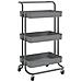 Carrello Da Cucina 3 Ripiani Grigio 42x35x85 Cm Ferro E Abs - Foto miniatura 1