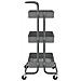 Carrello Da Cucina 3 Ripiani Grigio 42x35x85 Cm Ferro E Abs - Foto miniatura 3