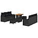 Set Divano da Giardino  9 Pezzi con Cuscini Nero Polyrattan Acacia, Divano da Giardino  2 Posti con Cuscini Nero Polyrattan, Set da Pranzo Giardino 3 Pezzi con Cuscini Nero Polyrattan Acacia - Foto miniatura 1