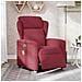 Poltrona Massaggiante Reclinabile Elettrica Rosso Vino Tessuto - Foto miniatura 2