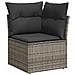 Set Divano da Giardino 5 pz con Cuscini Grigio in Polyrattan - Foto miniatura 6