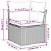 Set Divano da Giardino 5 pz con Cuscini Grigio in Polyrattan - Foto miniatura 8