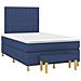 Giroletto a Molle con Materasso Blu 120x190 cm in Tessuto - Foto miniatura 2