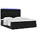 Struttura Letto Pouf con Materassi Nero 200x200 cm Velluto - Foto miniatura 6