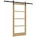 Set Porta Scorrevole  con Hardware 93x202 cm Legno Massello di Pino, Porta Interna  con Vetro 'ORKDAL'93x202x4 cm Legno Massello di Pino - Foto miniatura 1