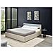 Letto Ottomana Con Led Tessuto Armelle 180 X 200 Cm Beige - Foto miniatura 1