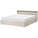 Letto Ottomana Con Led Tessuto Armelle 180 X 200 Cm Beige - Foto miniatura 3