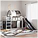Letto a Castello con Scivolo e Tende Bianco e Nero 80x200 cm - Foto miniatura 2