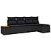 Set Divano da Giardino 5 pcs Nero 184 x 62 x 85 cm Poly Rattan - Foto miniatura 1