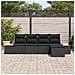 Set Divano da Giardino 5 pcs Nero 184 x 62 x 85 cm Poly Rattan - Foto miniatura 3
