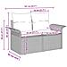 Set Divano da Giardino con cuscino 5 pcs Beige Poly Rattan - Foto miniatura 7