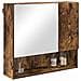 Mobiletto per specchio con porta Rovere fumo 59 x 17 x 55 cm - Foto miniatura 3