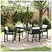 Set da Pranzo per Giardino 5 pcs Nero polyrattan - Foto miniatura 2