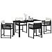 Set da Pranzo per Giardino 5 pcs Nero polyrattan - Foto miniatura 3