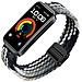 Cinturino Magnetico In Nylon Intrecciato Compatibile Con Huawei Band 8/9/10 - Opzioni Multicolore Black+grey - Foto miniatura 2