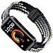 Cinturino Magnetico In Nylon Intrecciato Compatibile Con Huawei Band 8/9/10 - Opzioni Multicolore Black+grey - Foto miniatura 3
