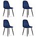 DAPI CHAIR Navy Blue Velvet Design moderno x4 - Foto miniatura 1