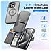 Cover Cartera per iPhone 15 Pro Max - Pelle /PU, Grigio - Foto miniatura 3