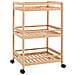 Carrello da Cucina con Ruote Naturale 46 x 38 x 76 cm Bambù - Foto miniatura 1