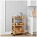 Carrello da Cucina con Ruote Naturale 46 x 38 x 76 cm Bambù - Foto miniatura 3