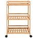 Carrello da Cucina con Ruote Naturale 46 x 38 x 76 cm Bambù - Foto miniatura 4