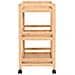 Carrello da Cucina con Ruote Naturale 46 x 38 x 76 cm Bambù - Foto miniatura 5