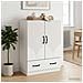 Credenza Bianco 66 x 34,5 x 92 cm Legno ingegnerizzato - Foto miniatura 2