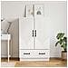 Credenza Bianco 66 x 34,5 x 92 cm Legno ingegnerizzato - Foto miniatura 3