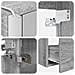 Set di mobili per il bagno 4 pcs Sonoma grigio - Foto miniatura 9