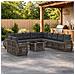 Set Divano da Giardino 12 pz Grigio e Grigio Scuro polyrattan - Foto miniatura 6