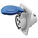 Presa Fissa Da Incasso A 10° Hp Ip44 2p+t 16a 200 250v 50/60hz 6h Cablaggio A Vite - Foto miniatura 5
