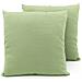 Coppia Cuscini Arredo Imbottiti Tessuto Ottoman In Tinta Unita Colore Verde 40 50x50 Verde 40 - Foto miniatura 3