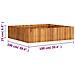 Fioriera Da Giardino 100x100x25 Cm In Legno Massello Di Acacia - Foto miniatura 5