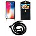 Cadorabo Catena Di Telefoni Cellulari Compatibile Con Apple Iphone X / Xs In Nero - Coperchio Protettivo In Silicone Con Anelli D'oro, Cinturino In Corda E Custodia Staccabile - Foto miniatura 10