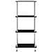 Scaffale a 4 Livelli Nero 40x40x100 cm in Vetro Temperato - Foto miniatura 3