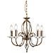 Aegean 5lt Chandelier Aged Brass - Foto miniatura 5